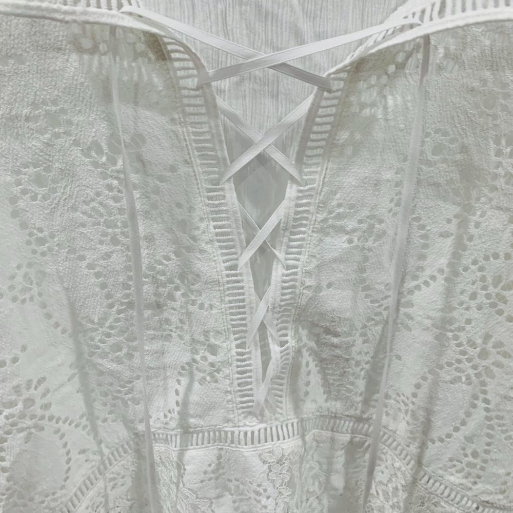 For Love And Lemons Laced Long Sleeve Tunic Cover Up Size Small - Picture 9 of 13